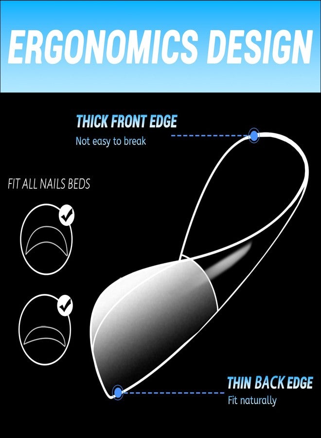 Lifextol 240pc Square Gel Nail Tips Short Fake Nails for Press on Nails White Acrylic Nails Tips, 12 Sizes Half Cover Nail tips Square Soft Gel Nail Tips False Nails Extension Artificial Fingernail - Image 4